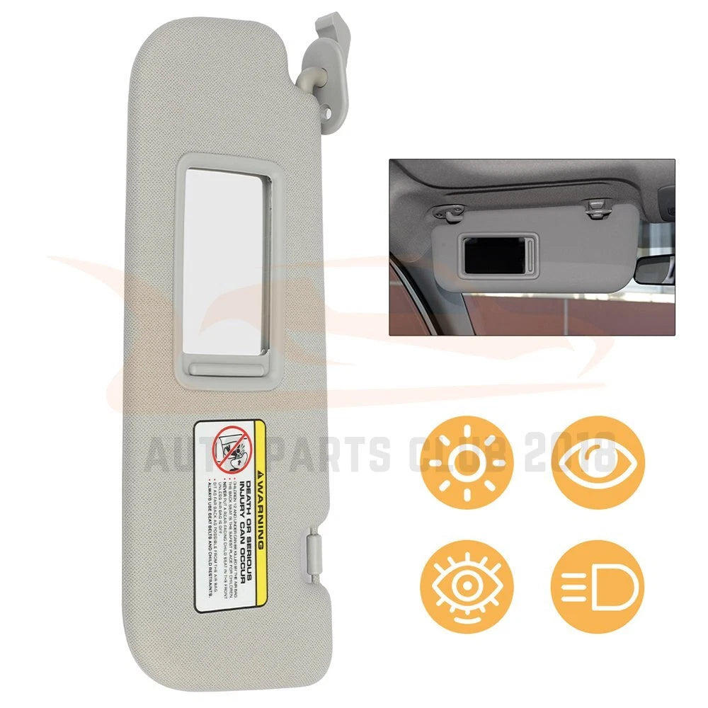 Sun Visor Left Gray for Hyundai Elantra (2011-2015)