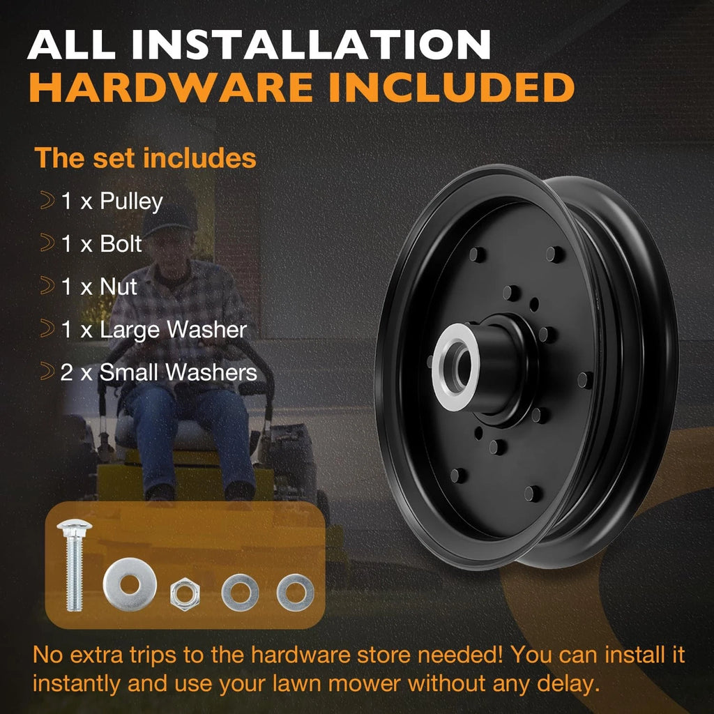 Flat Idler Pulley for Hustler Raptor 48" 52" 54" 60" Deck Mower