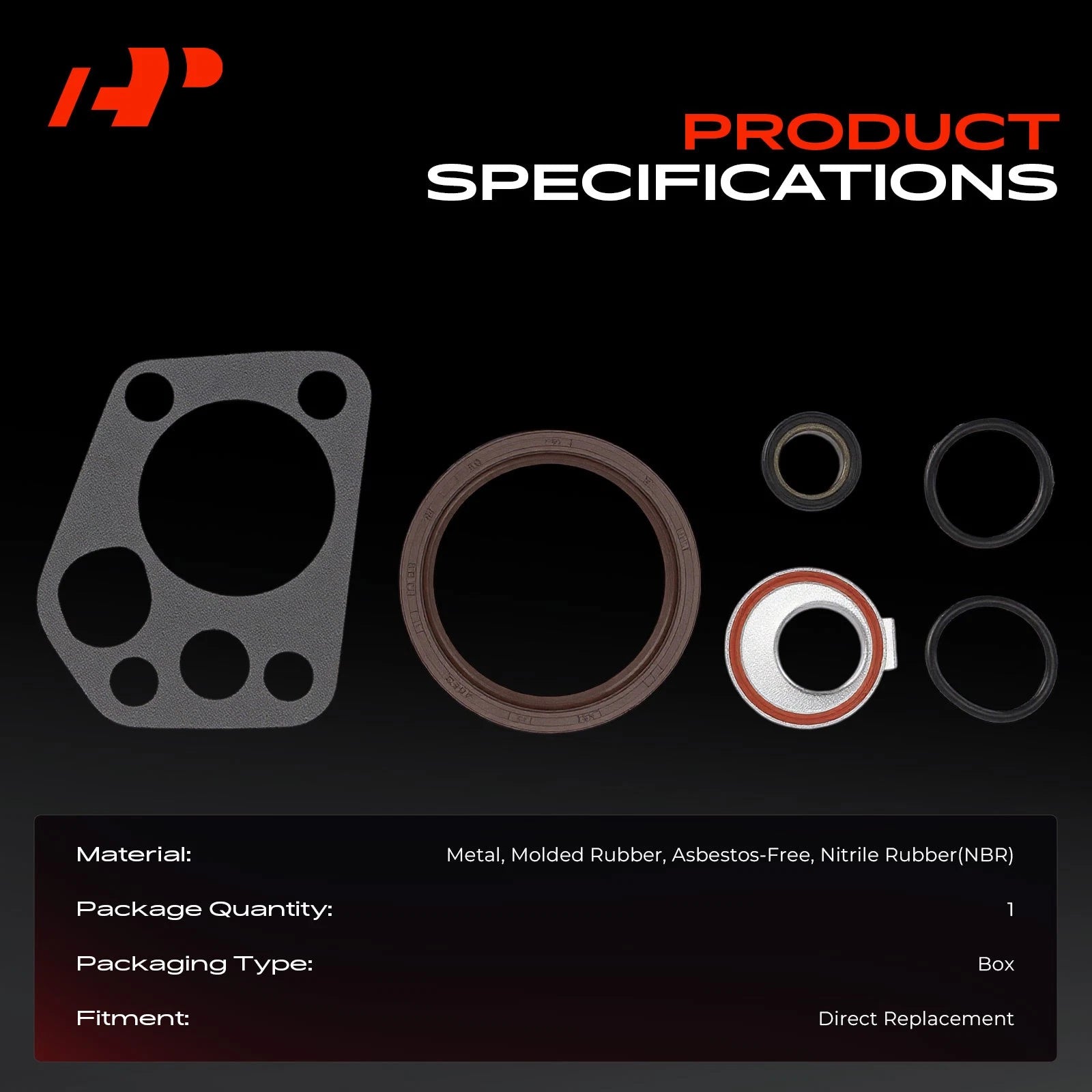 Engine Timing Cover Gasket Set for Nissan Frontier Xterra (1998-2001)