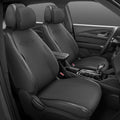 Set of 2 Front Row Seat Covers for Car Truck (CAAP Protex Plus, Black)