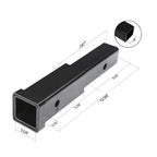 Trailer Hitch Extension 2-In Receiver Extender 5/8-In Pin Hole 4000Lbs Towing