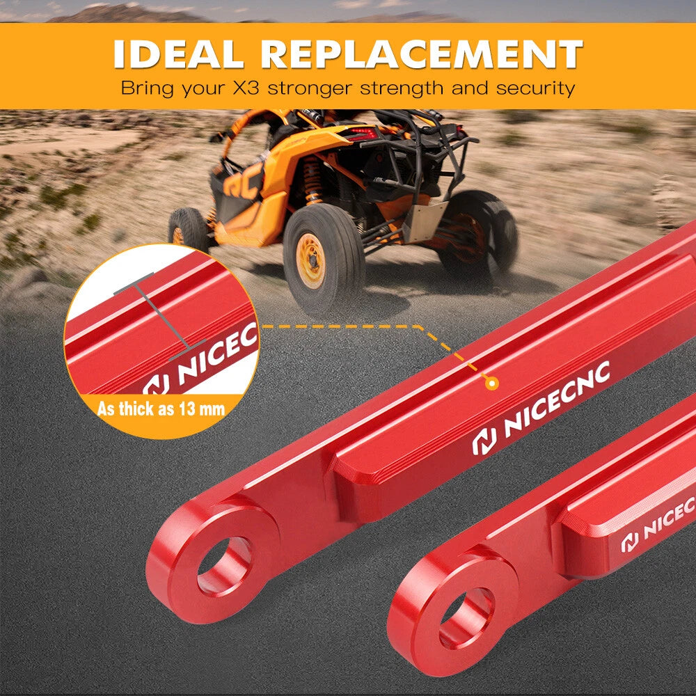 NICECNC Radius Rod Dog Bone Race Plate for Can-Am Maverick X3 Max (2017–2023)