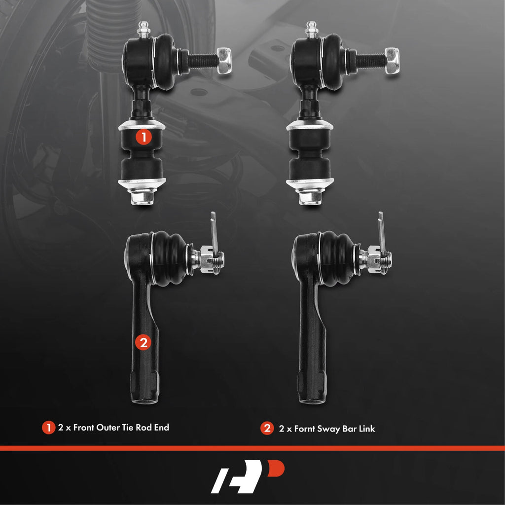 Set of 4 Front Sway Bar Link Outer Tie Rods for Nissan Sentra (1986–2006)