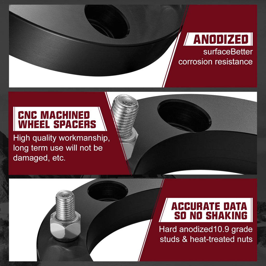 Set of 4 Wheel Spacers 1'' 4x156 12x1.5 for Polaris Ranger RZR XP 900 1000