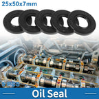 Set of 5 Oil Seal Rotary Shaft Seal Nitrile Rubber 25x50x7mm