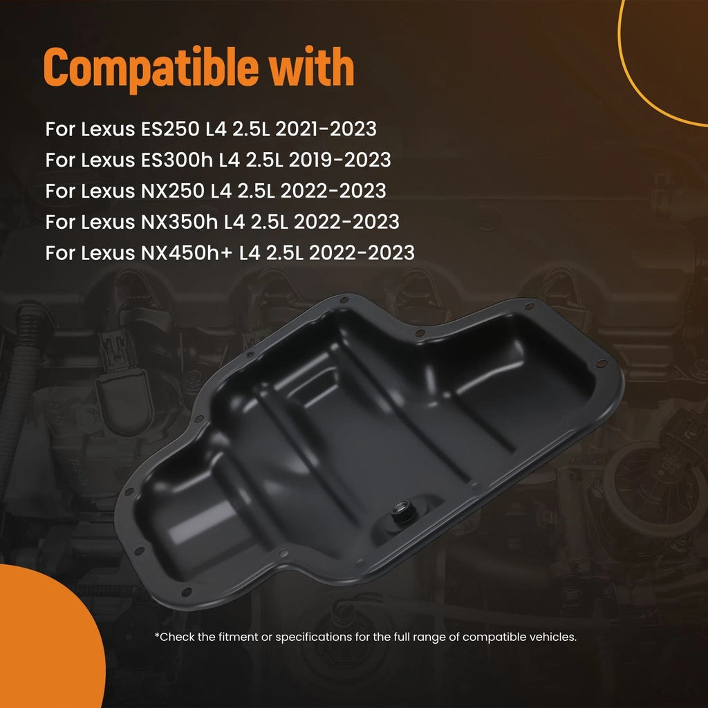 Engine Oil Pan Steel for Lexus ES250 ES300h NX250 Toyota Camry RAV4 2.5L