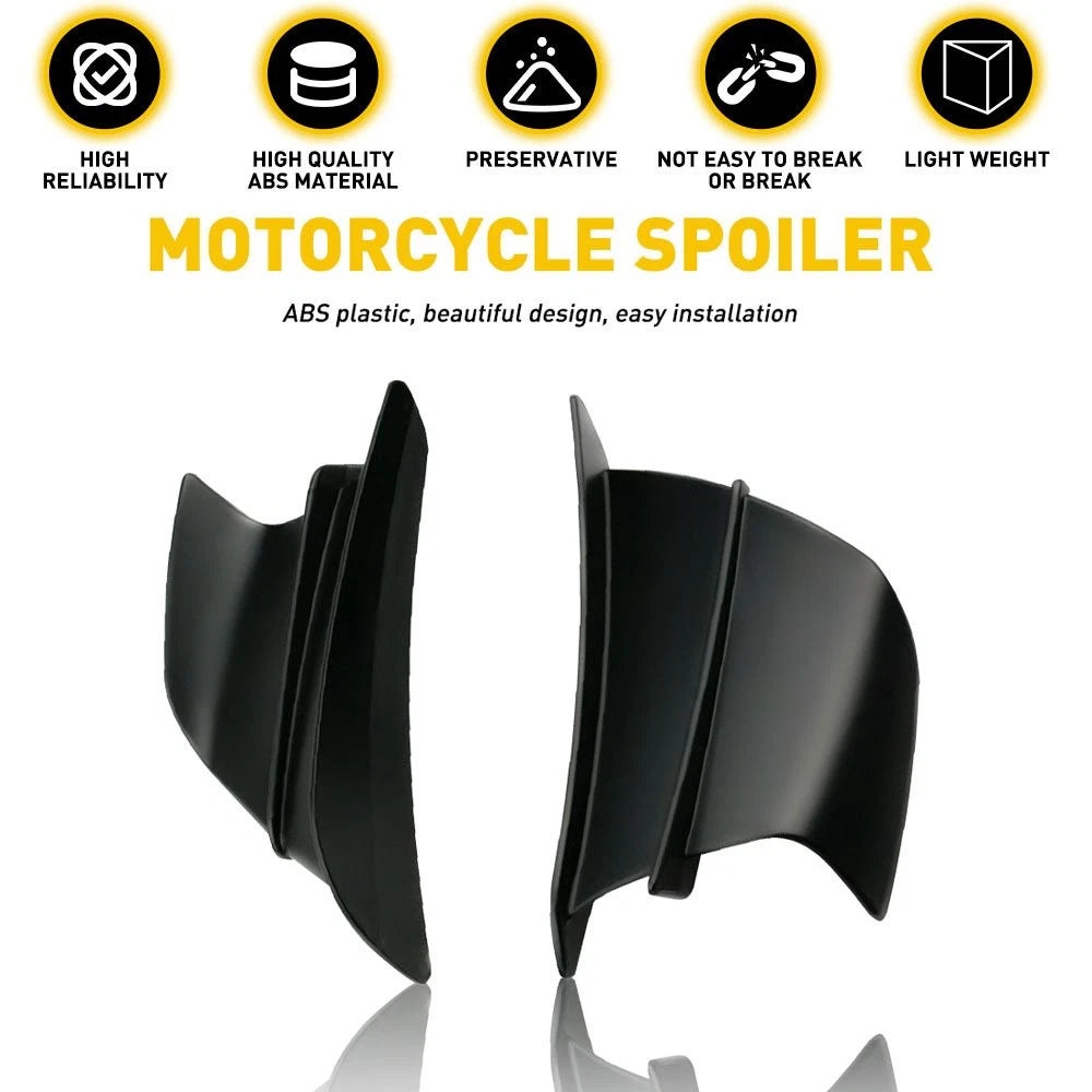2X Aerodynamic Wind Wing Spoiler Kit for Motorcycle (Replace V)