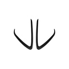 Gloss Black Front Bumper Fin Canards Splitter for Ford Fiesta MK8 (2018–2020)