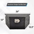 Black Aluminum Tool Box for Pickup Truck (26"x13.3"x12")