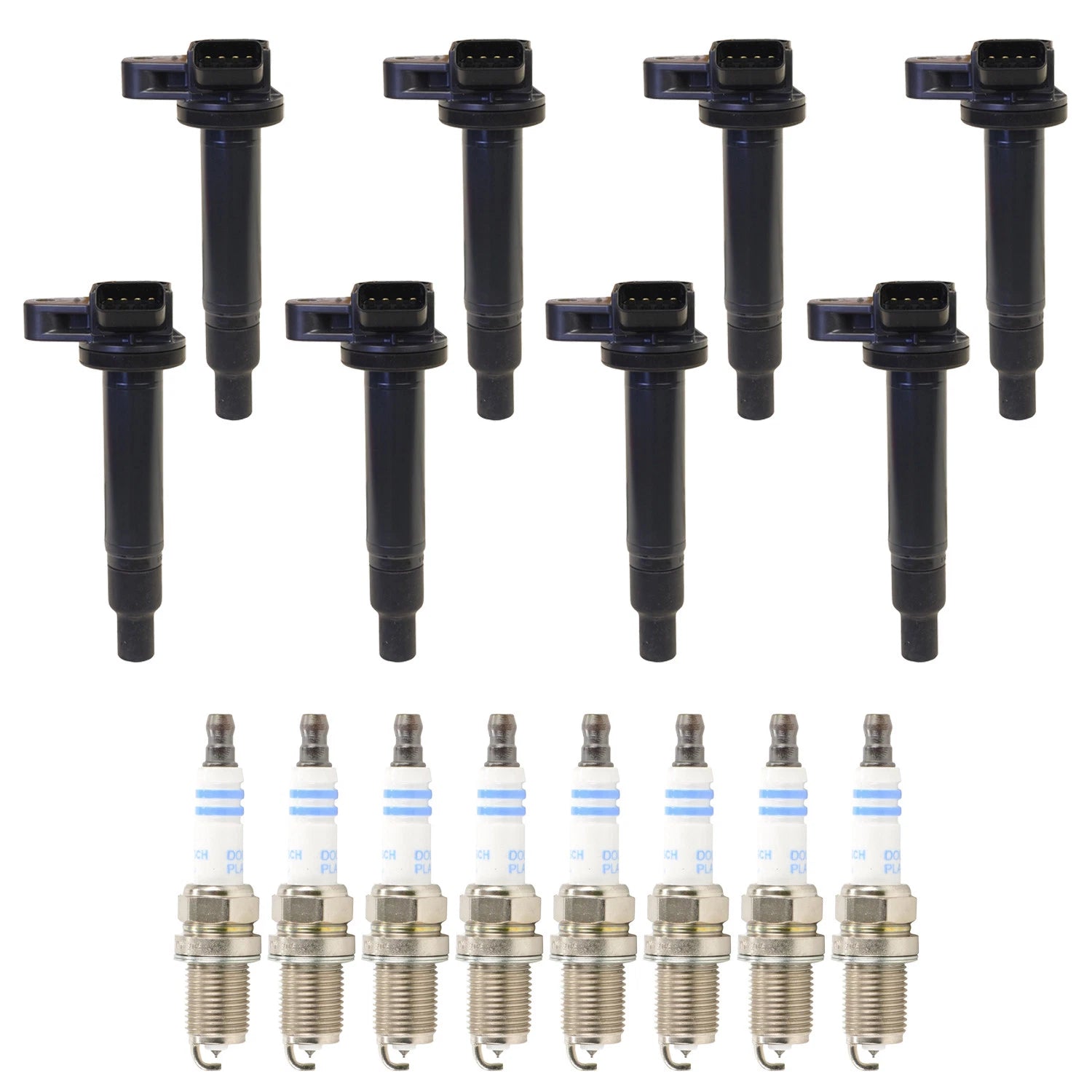 Set of 8 Ignition Coils & Spark Plugs for Lexus LS430 (2001–2006)