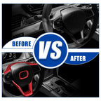 3pcs ABS Steering Wheel Cover Trim for Honda Accord (2018–2021) Red