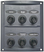 6 Switch Splashproof Switch Panel for Universal Applications (12/24 Volt)