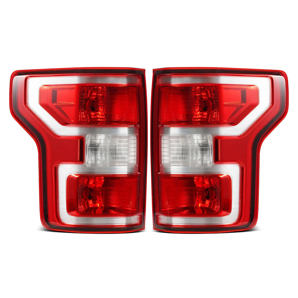 Pair Halogen Tail Light Lamps for Ford F-150 (2018–2020) w/ Bulb