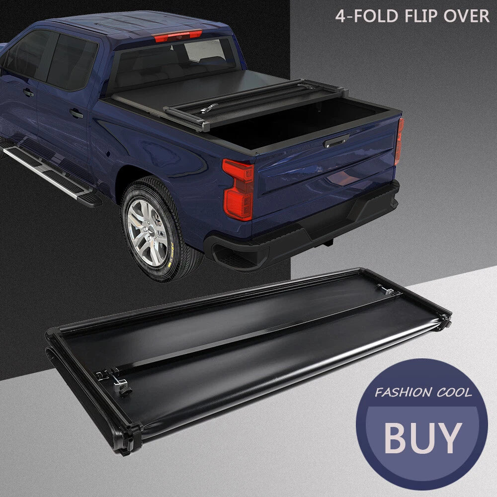 Soft Quad-Fold Tonneau Cover for Toyota Tundra (2022) 5.5FT Bed