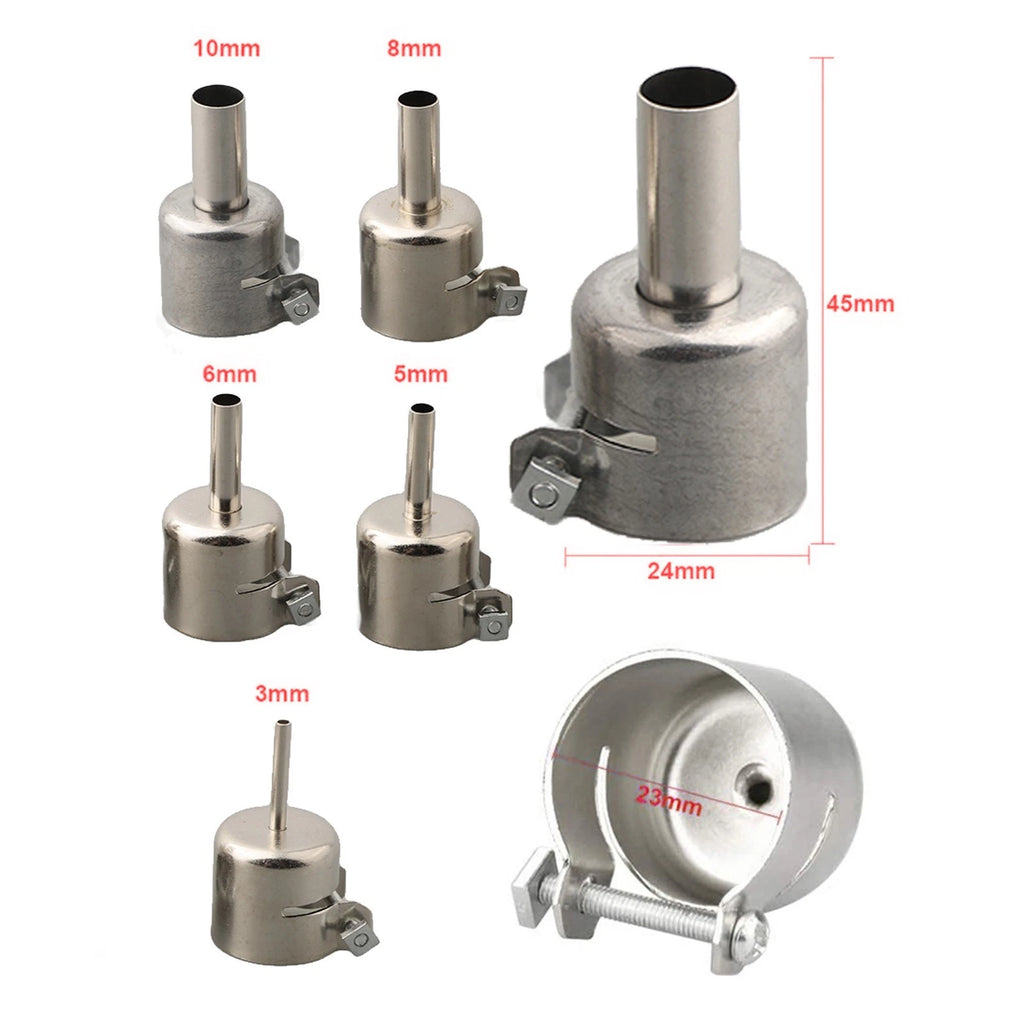 Welding Nozzle Set for Air Stations 3/5/6/8/10MM Stainless Steel