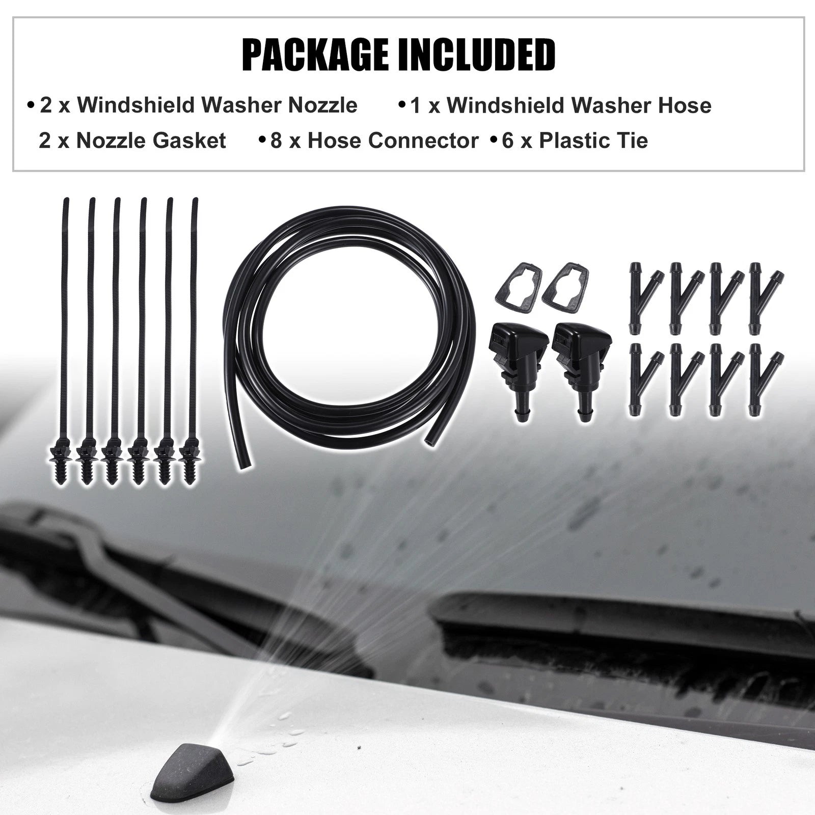 Set of 2 Windshield Washer Nozzles No. 5116079AA for Chrysler 200 (2011)