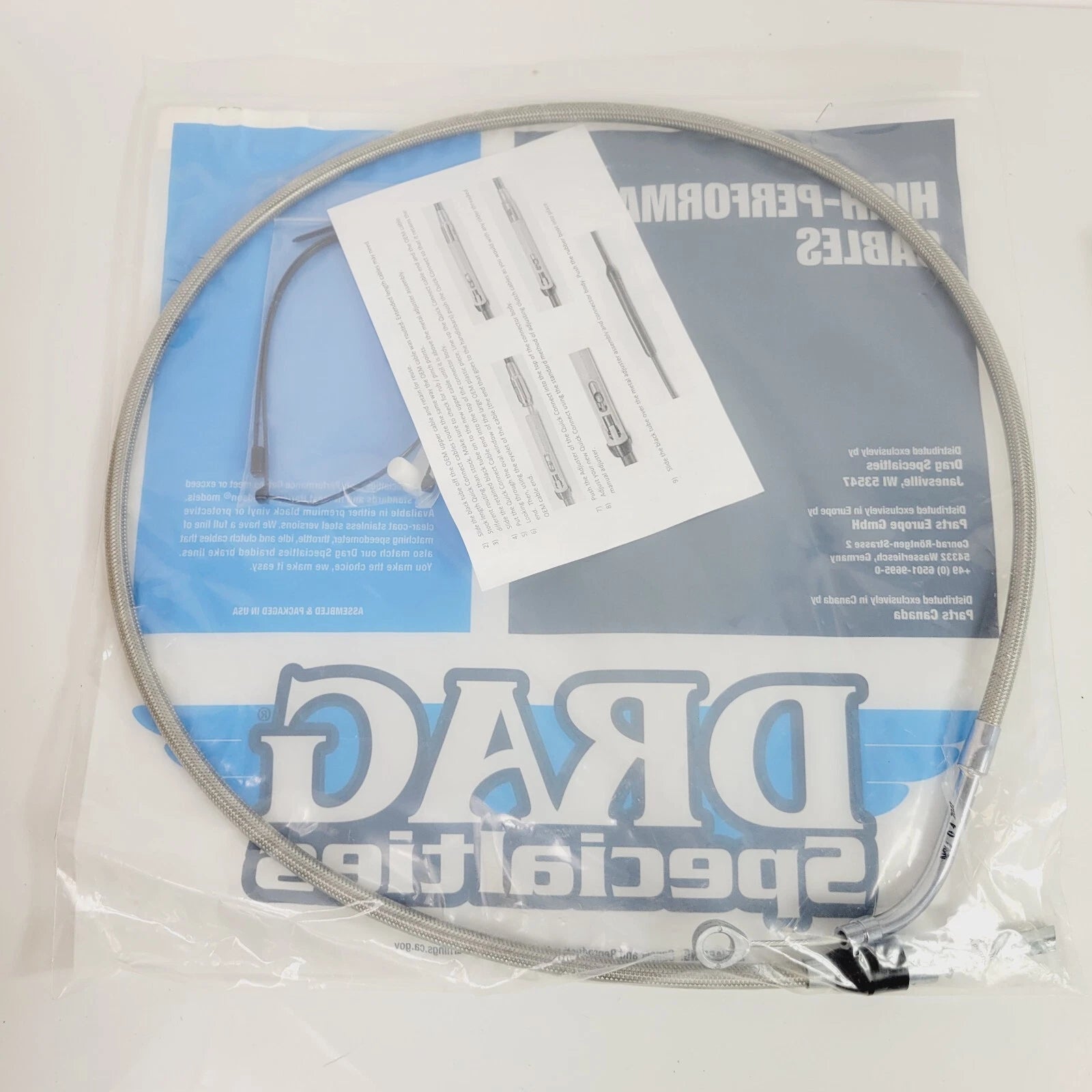 Upper Clutch Cable for Harley (49") 0652-2853, Stainless Steel
