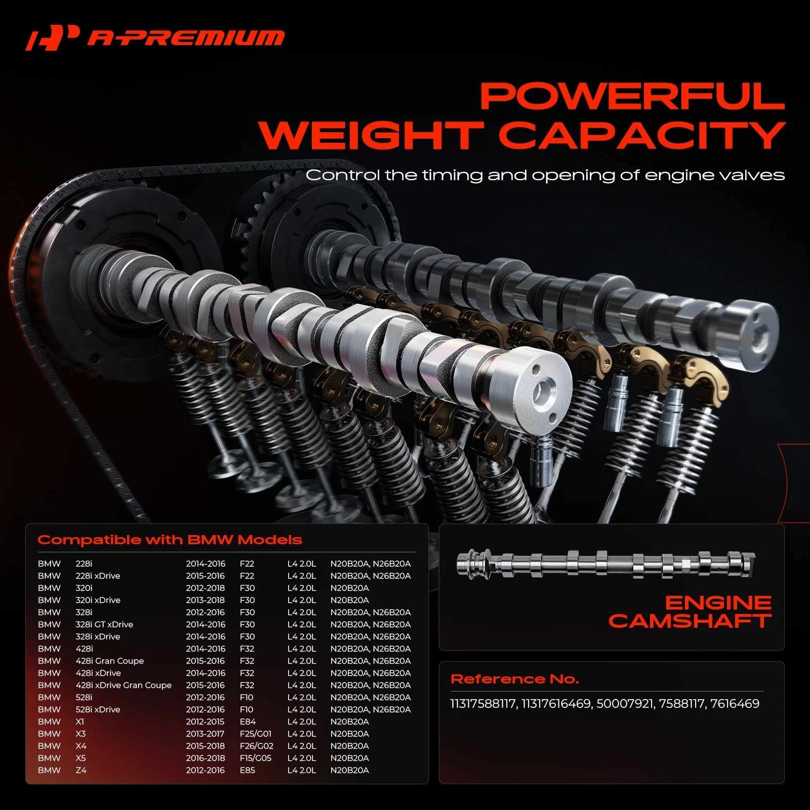 Intake Engine Camshaft for BMW 320i, 328i (2012-2018)