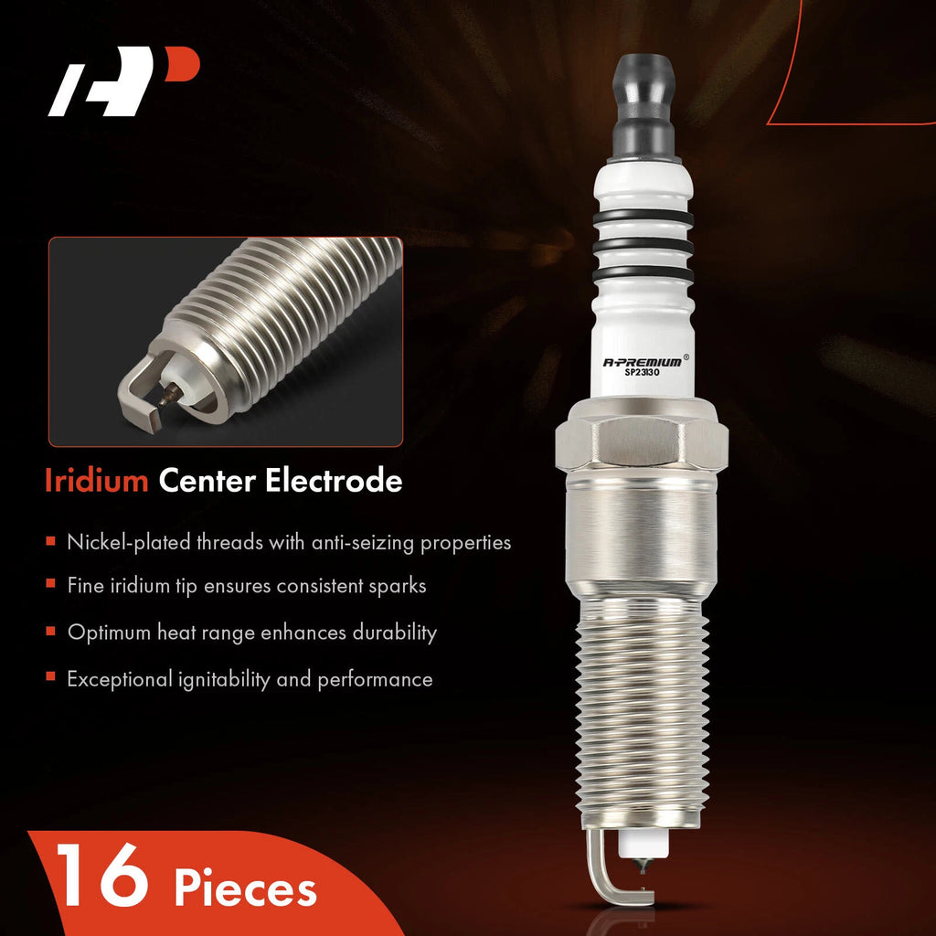 16x Iridium Platinum Spark Plugs for Jeep Grand Cherokee (2005–2008)