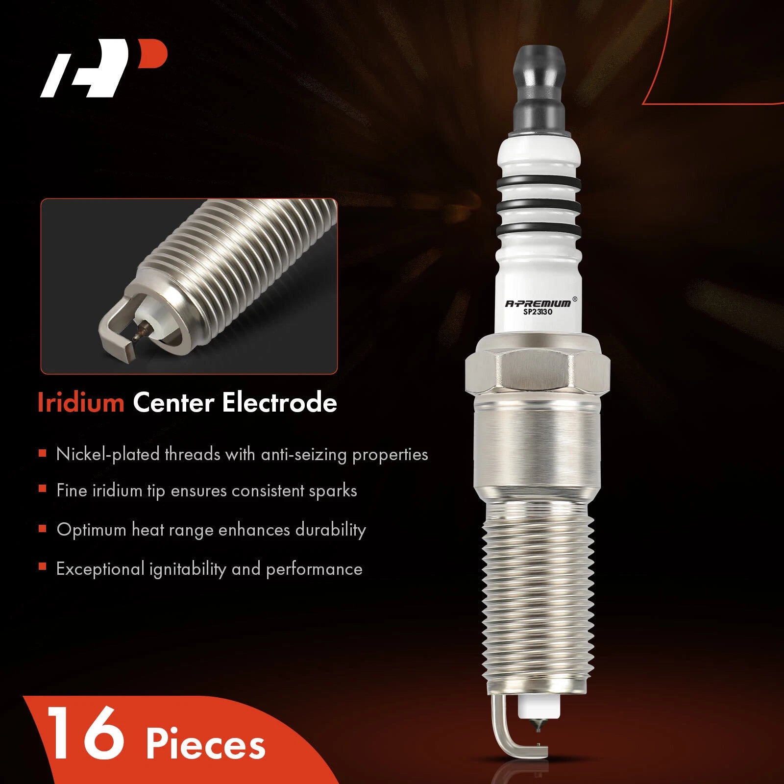 16x Iridium Platinum Spark Plugs for Jeep Grand Cherokee (2005–2008)