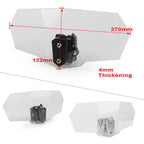 Clear Adjustable Windshield Extension Spoiler Deflector for Universal (N/A)