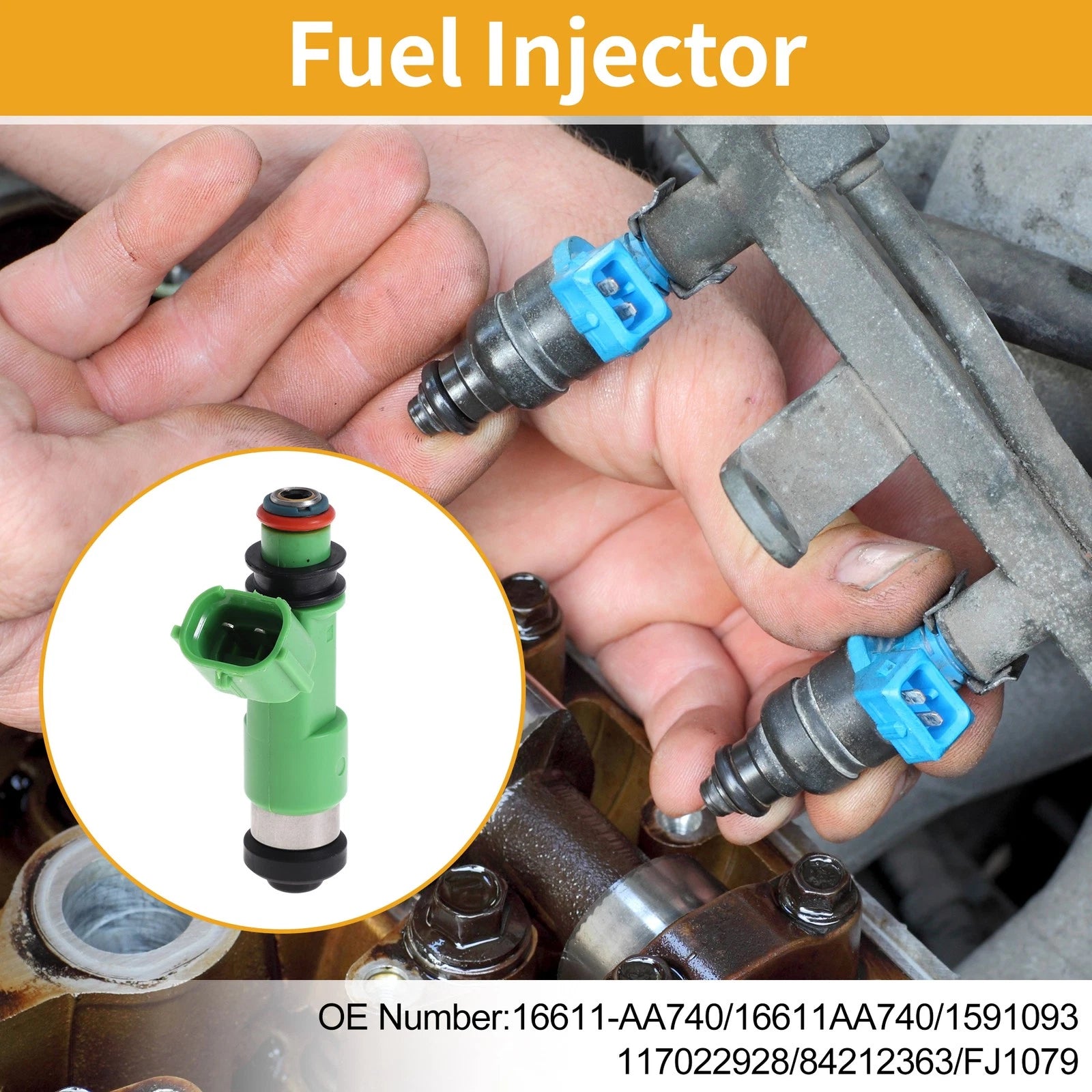 1 Pcs Fuel Injector No.16611-AA740 for Subaru Legacy 3.6R (2014–2019)