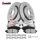 Front Drilled Brake Rotor Pads + Caliper for Jeep Grand Cherokee (2005–2010)