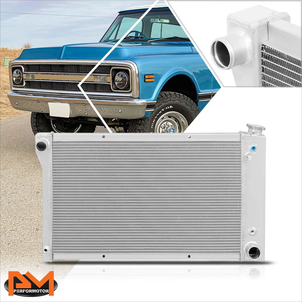 3-Row Full Aluminum Racing Radiator for Chevy/GMC C/K Pickup/Suburban (1967–1972)