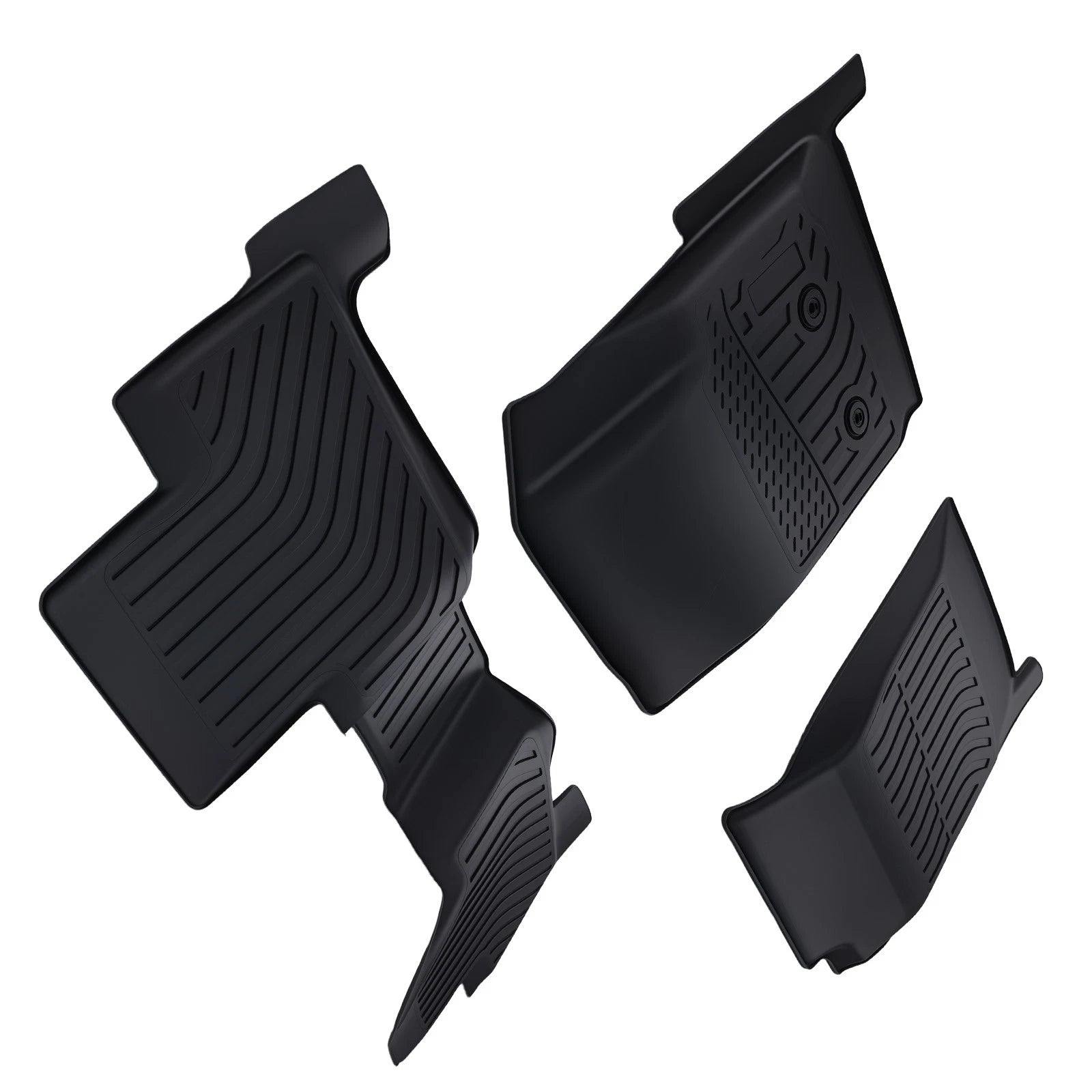 Set of 2 Black TPE Floor Mats Liner for GMC Canyon/Chevy Colorado (2015–2022)