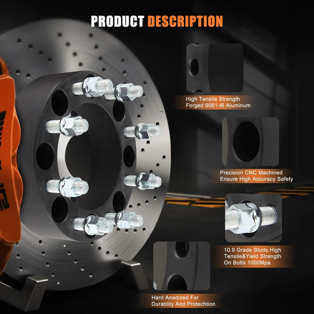 Set of 4 Wheel Spacers for Ford F-250 F-350 E-250 Dodge Ram 2500 3500