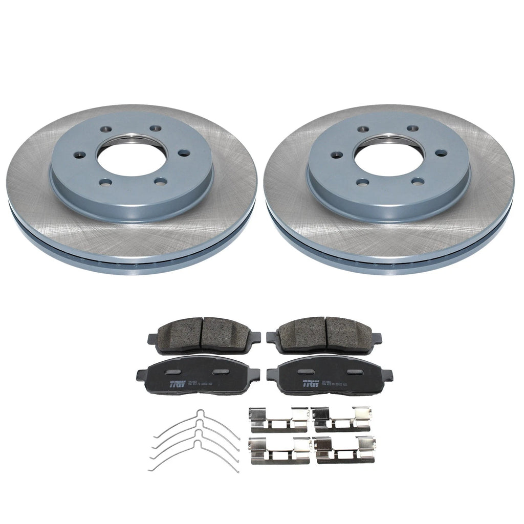 DuraGo Rear Rotors & TRW Pro Metallic Disc Brake Pads Kit for Ford F150 (2004–2008)