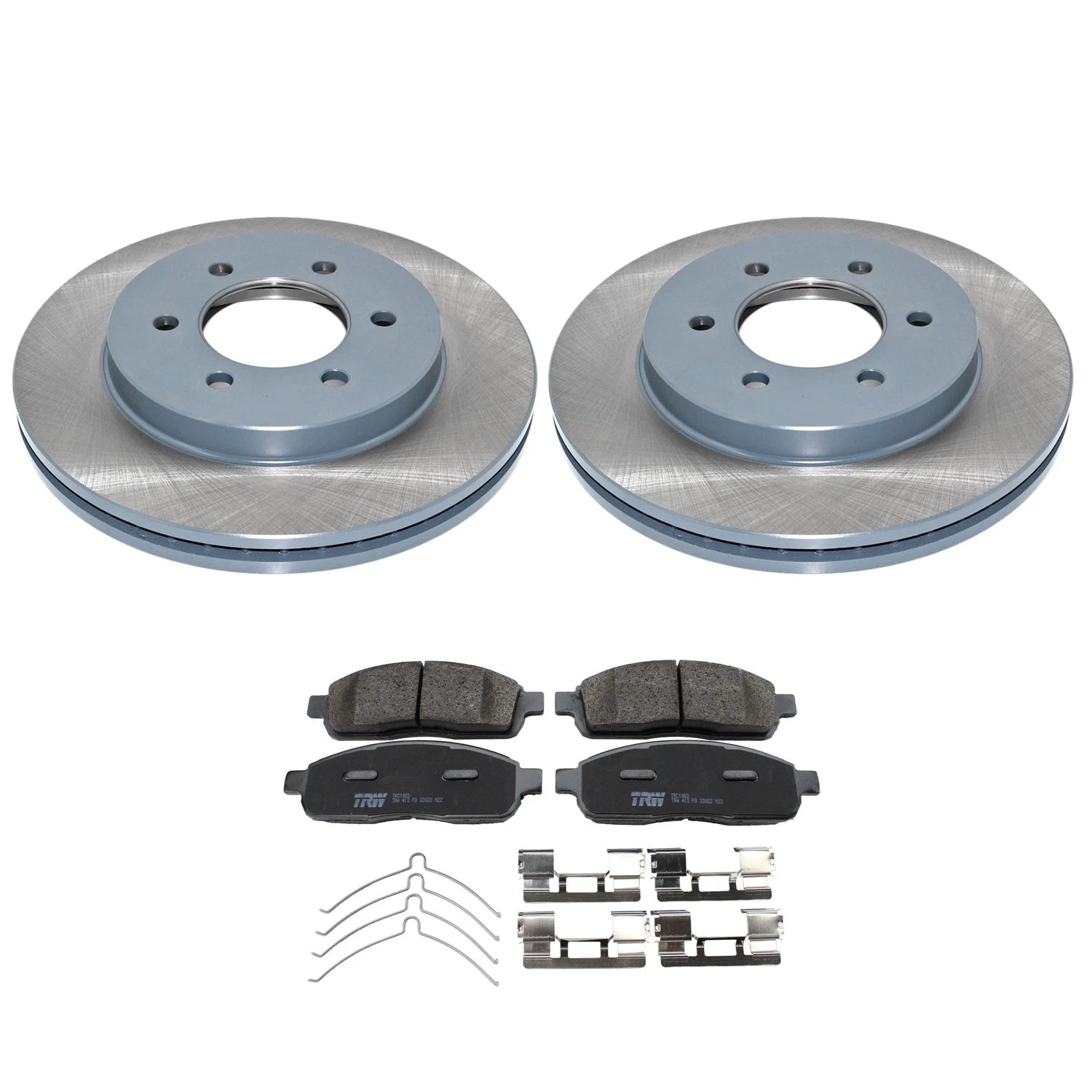 DuraGo Rear Rotors & TRW Pro Metallic Disc Brake Pads Kit for Ford F150 (2004–2008)