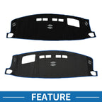 Dashboard Cover Mat for Chevrolet Suburban, GMC (2021–2023) Black Blue