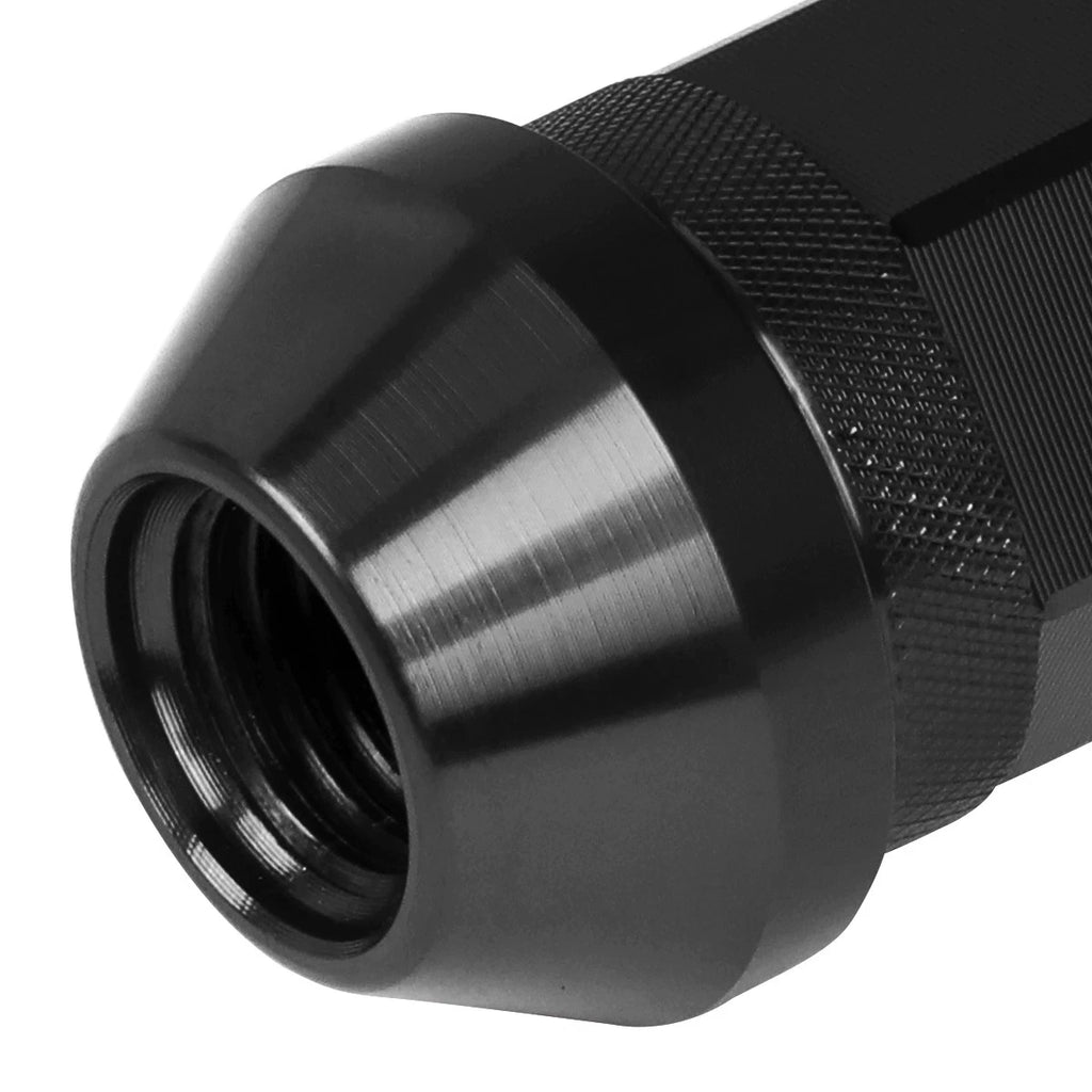 20Pcs J2 7075 Forged Aluminum M12X1.5 Open-End Lug Nut Set w/Adapter Black