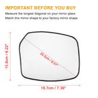 Heated Right Side Rearview Mirror Glass with Backing Plate for Infiniti QX56 (2004–2010)