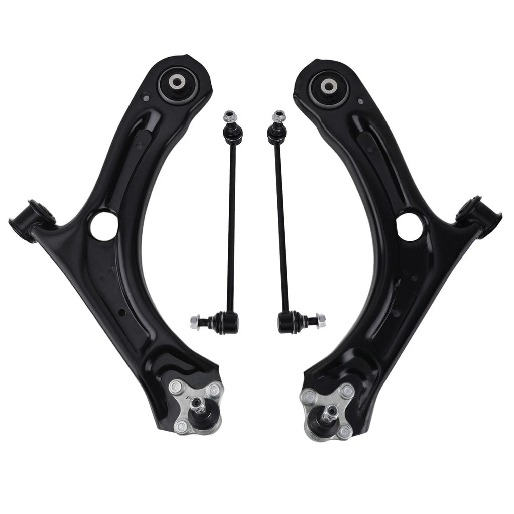 2X Front Lower Control Arms + 2X Sway Bar End Links for Volkswagen Passat Beetle (2012–2016)