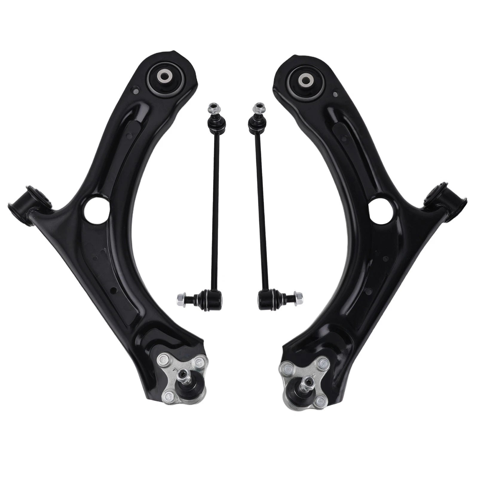 2X Front Lower Control Arms + 2X Sway Bar End Links for Volkswagen Passat Beetle (2012–2016)