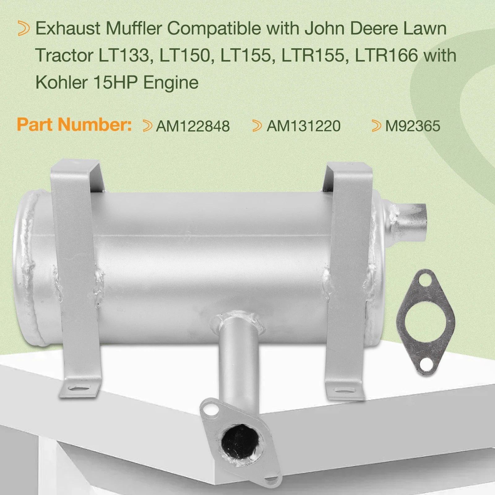 Exhaust Muffler Silencer for John Deere LT133 (1997-2002)