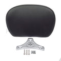 Chrome Cushion Backrest w/ Skull Plate for Harley Touring Road King (1997–2017)