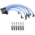 NGK Wire Set & Denso 6 Platinum TT Spark Plugs Kit for Mazda B3000 (1994–2006)