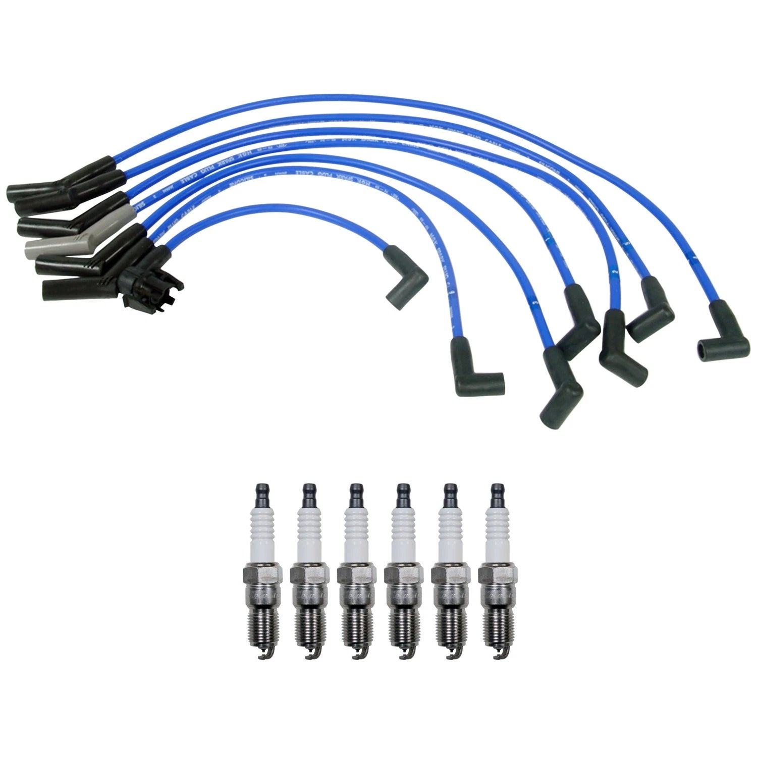 NGK Wire Set & Denso 6 Platinum TT Spark Plugs Kit for Mazda B3000 (1994–2006)