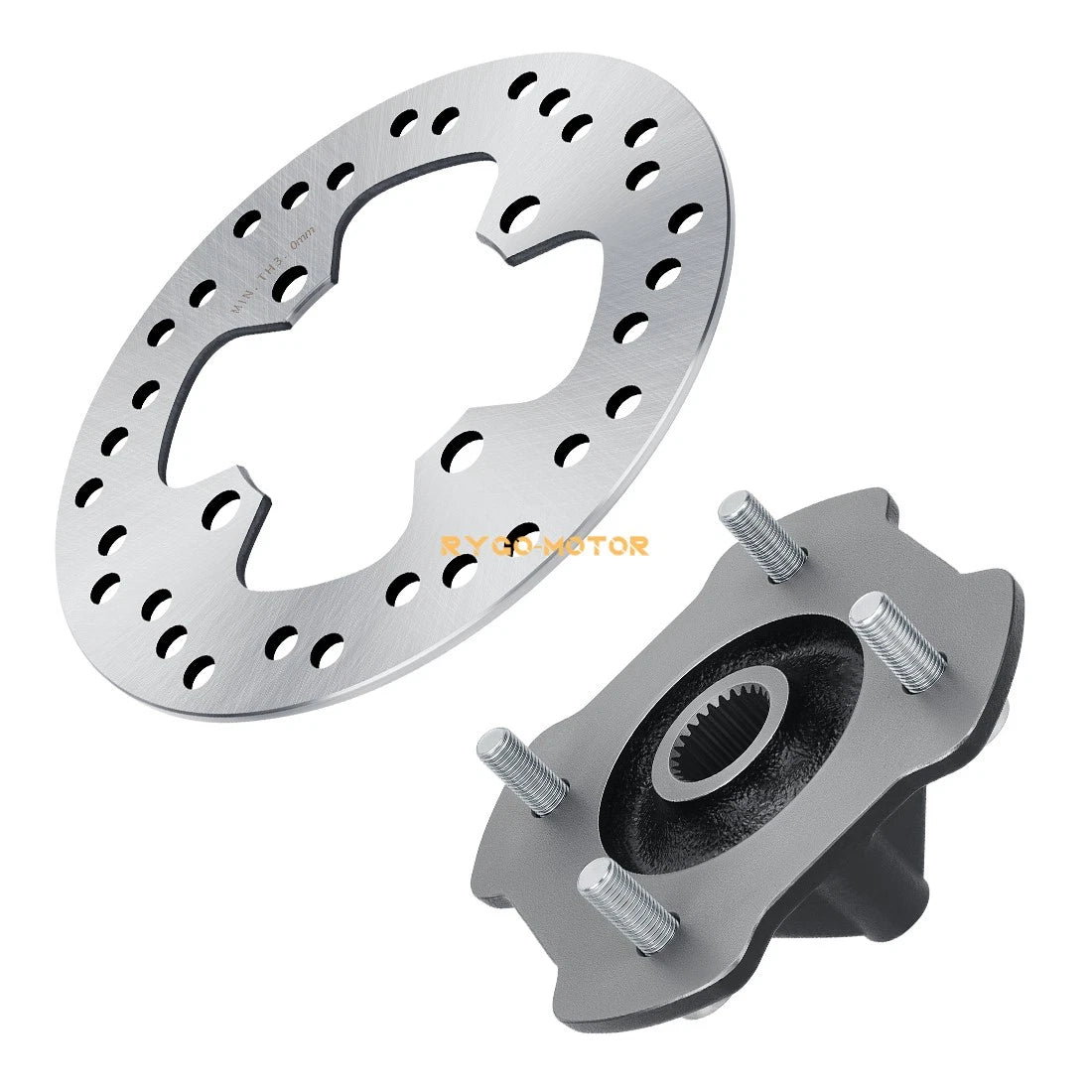 Front Wheel Hub & Brake Rotor for Honda Rancher 420 TRX420FA/FE/FM/TE/TM (2014–2024)