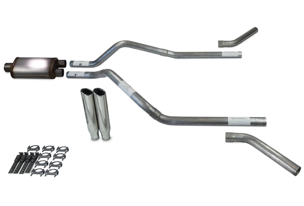 2.5" Dual Exhaust Kit for Chevy Blazer (2000–2004) - Stainless, Clamp on Tip