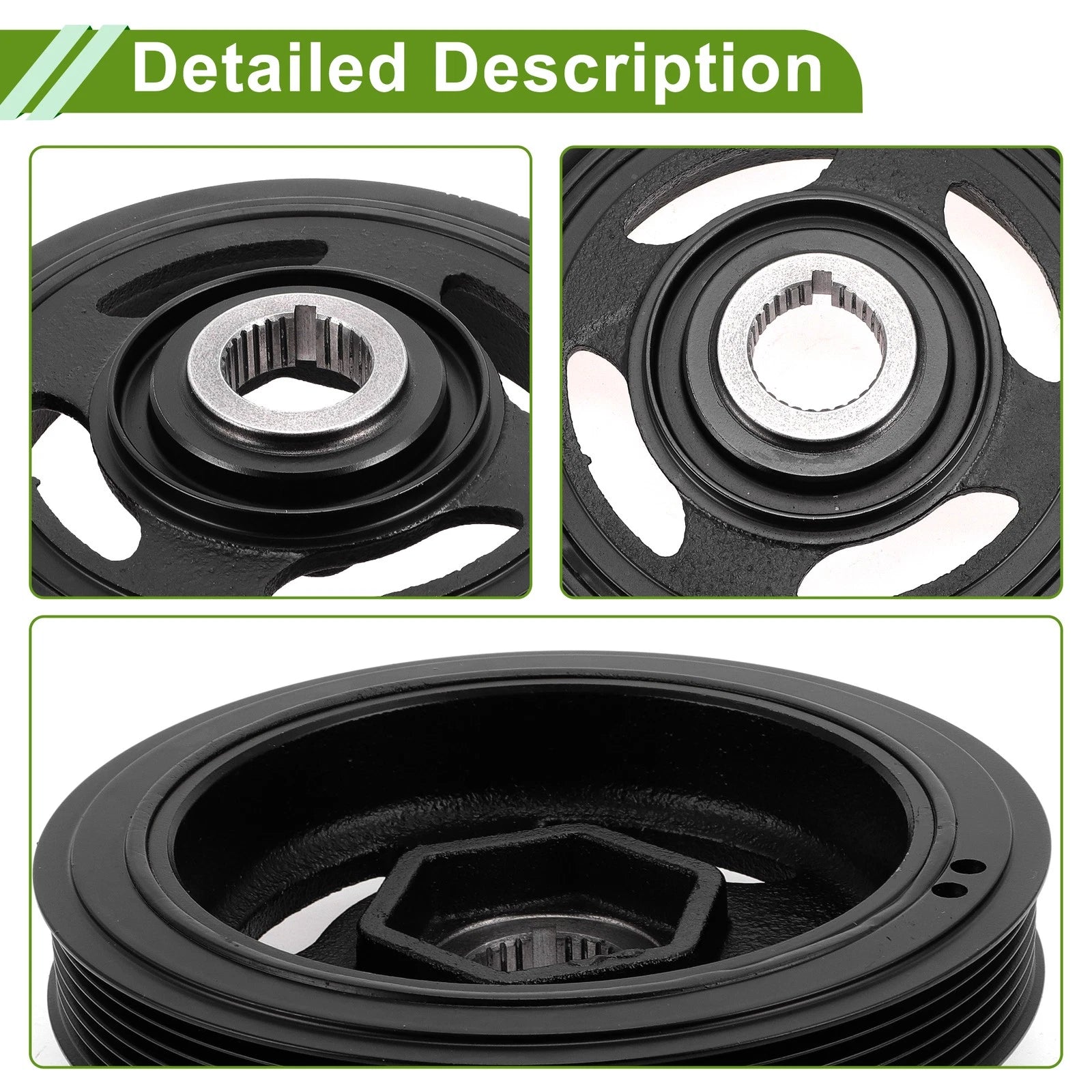 Engine Harmonic Balancer Crankshaft Pulley for Honda Pilot (2009–2020) No. 138105G0A01
