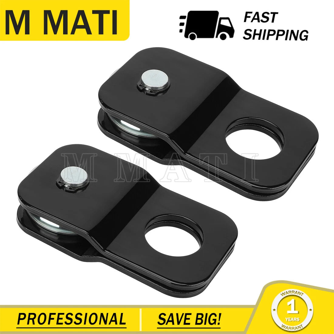 2X Snatch Blocks 4 Ton Recovery Winch Pulley for ATV UTV (8000lbs)