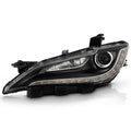 HID/Xenon Headlight with LED DRL Black Trim Driver for Chrysler 200 (2015–2017)