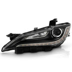 HID/Xenon Headlight with LED DRL Black Trim Driver for Chrysler 200 (2015–2017)