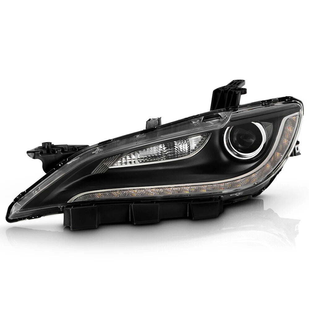 HID/Xenon Headlight with LED DRL Black Trim Driver for Chrysler 200 (2015–2017)