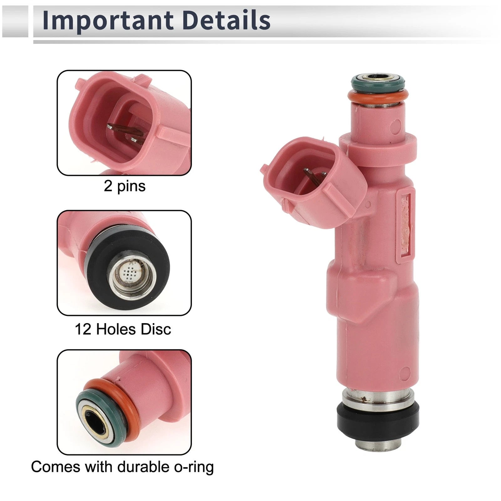Fuel Injector for Toyota Tacoma 2.4L 2.7L (2000–2004) 1 Pc Pink