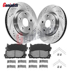 Front Drilled Brake Rotors & Pads for Lexus ES300h ES350 Toyota Camry Avalon (2013–2020)